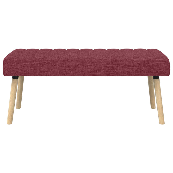 Kanalpuddet Bænk Vinrød 110 x 40 x 46 cm Stof