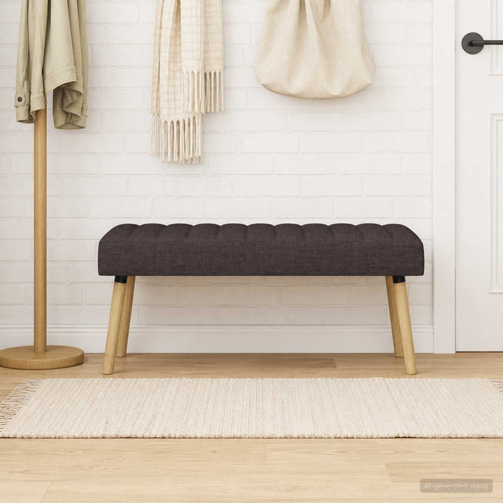 Kanalpuddet Bænk Mørk Brun 110 x 40 x 46 cm Stof