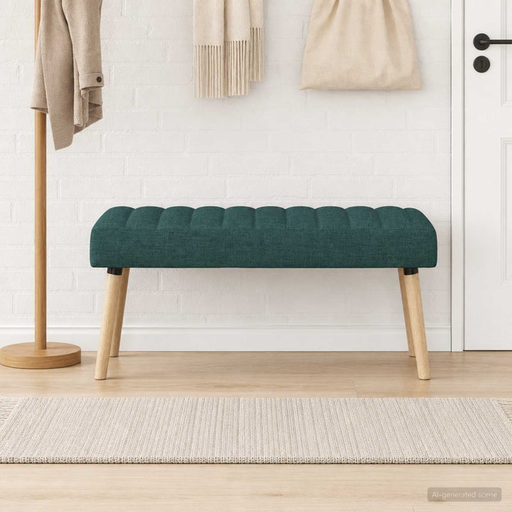 Kanalpuddet Bænk Mørkegrøn 110 x 40 x 46 cm Stof