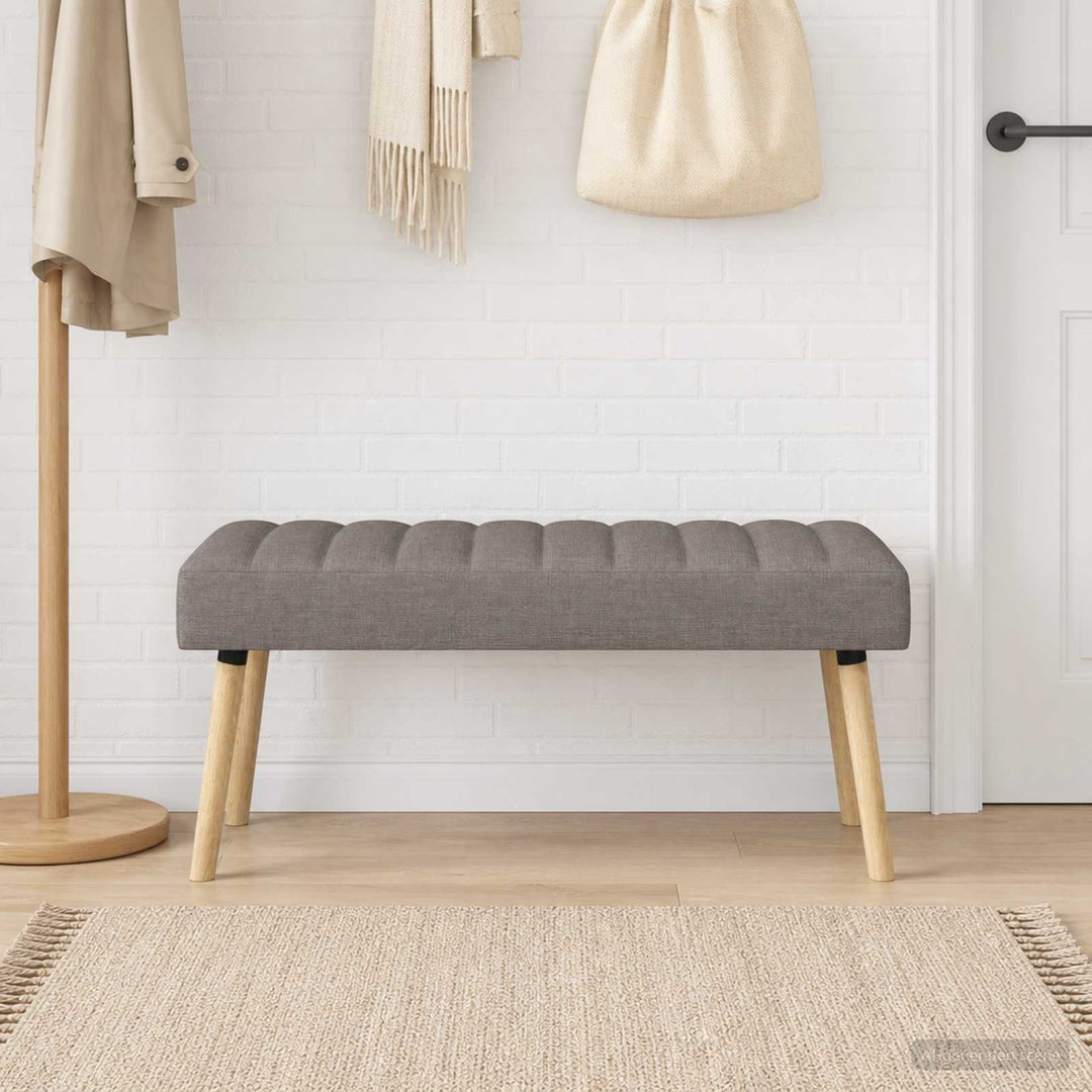 Kanalpuddet Bænk Gråbrun 110 x 40 x 46 cm Stof