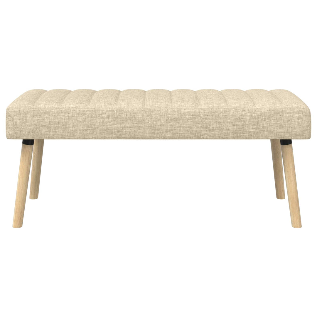 Kanalpuddet Bænk Cremefarvet 110 x 40 x 46 cm Stof