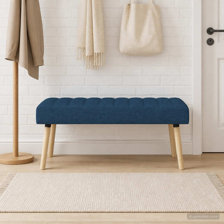 Kanalpuddet Bænk Blå 110 x 40 x 46 cm Stof