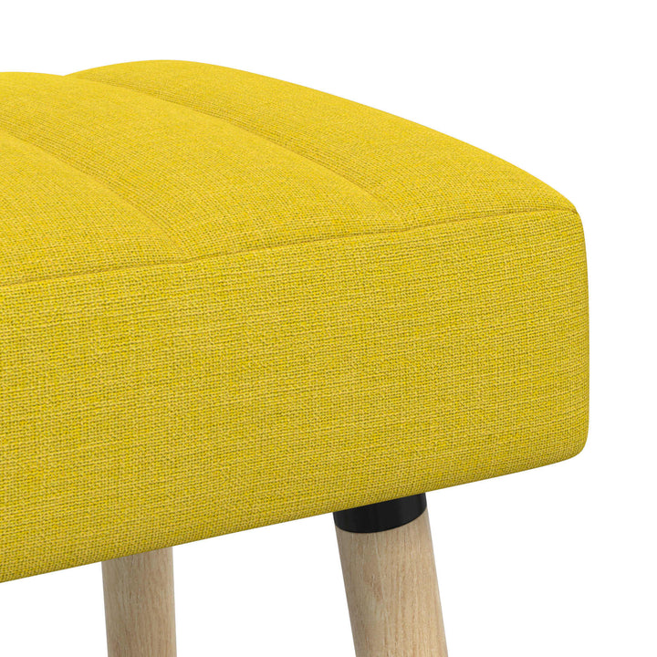 Kanalpuddet Bænk Lys Gul 110 x 40 x 46 cm Stof