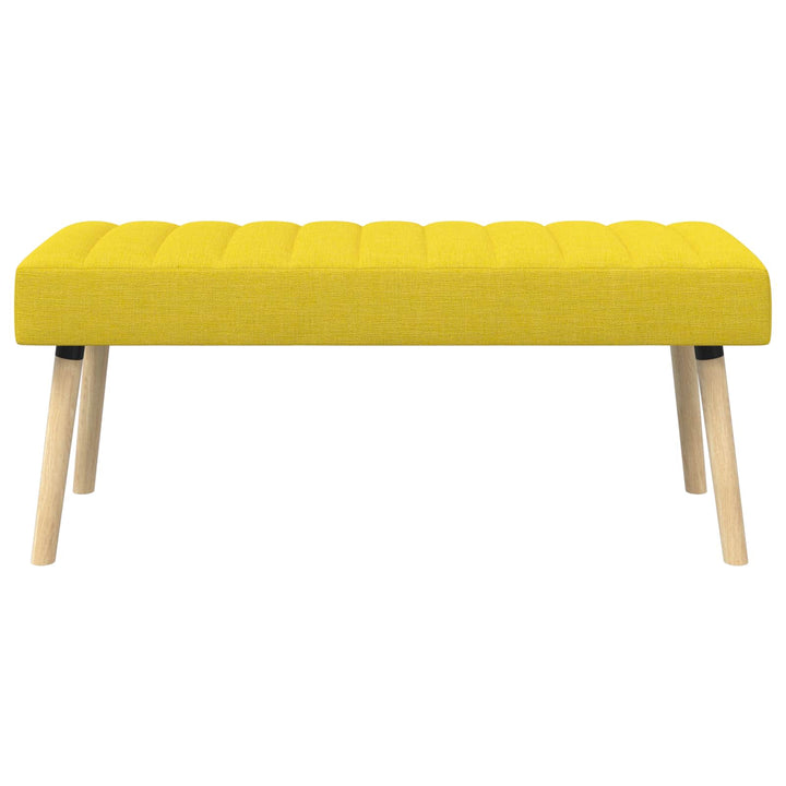 Kanalpuddet Bænk Lys Gul 110 x 40 x 46 cm Stof