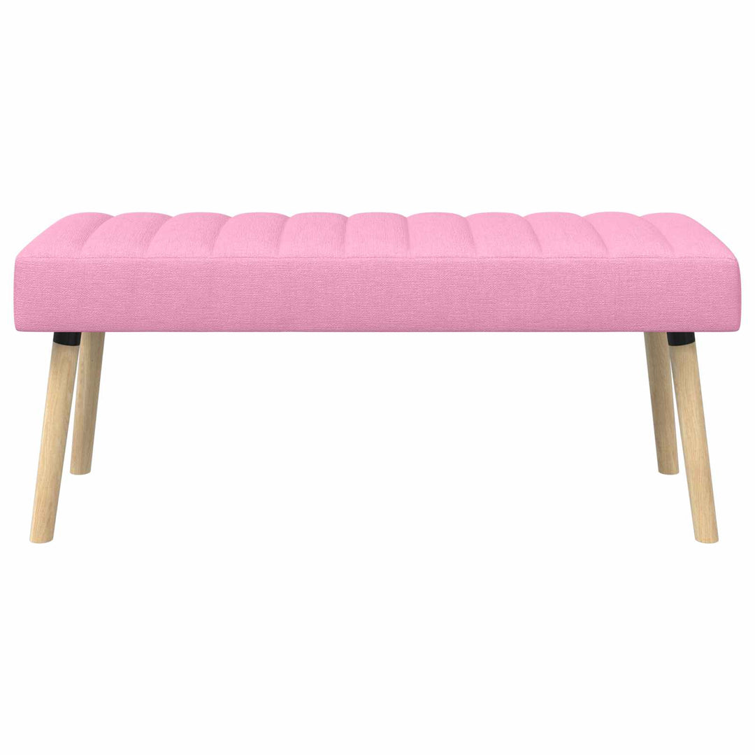 Kanalpuddet Bænk Lyserød 110 x 40 x 46 cm Stof