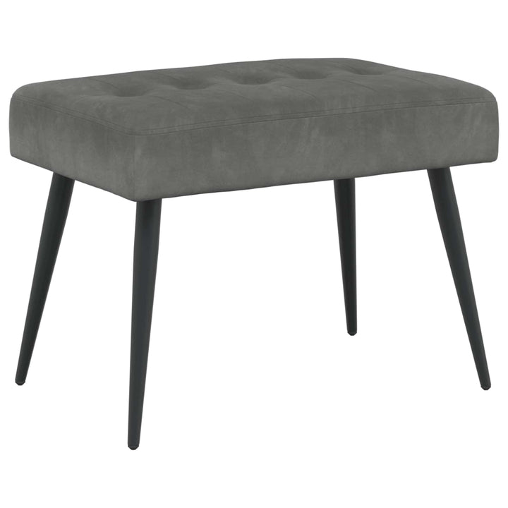 Bænk med knap tufting Mørkegrå 60 x 40 x 45 cm Velour