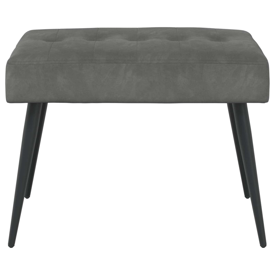 Bænk med knap tufting Mørkegrå 60 x 40 x 45 cm Velour
