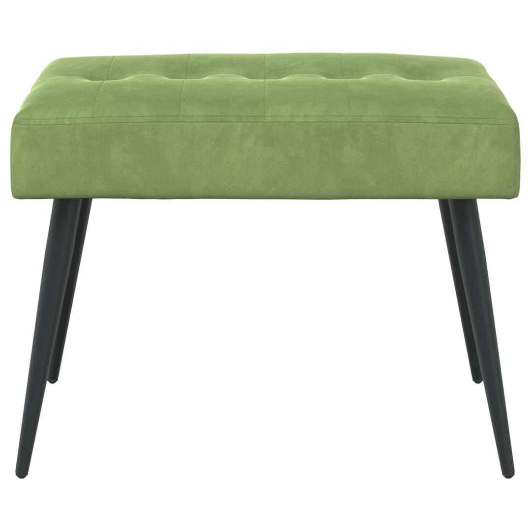 Bænk med knap tufting Lys grøn 60 x 40 x 45 cm Velour
