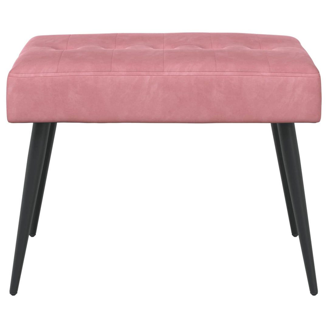 Bænk med knap tufting Lyserød 60 x 40 x 45 cm Velour