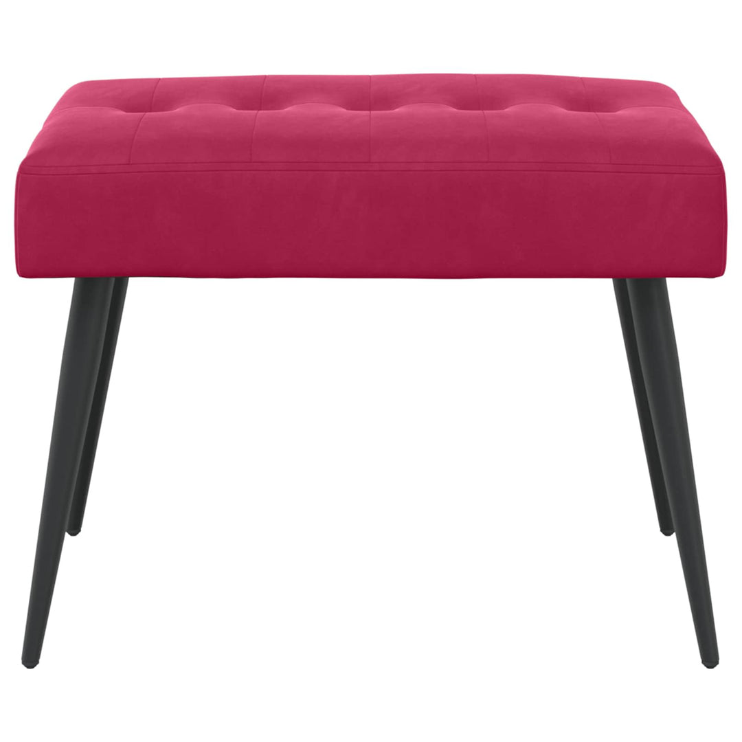 Bænk med knap tufting Vinrød 60 x 40 x 45 cm Velour