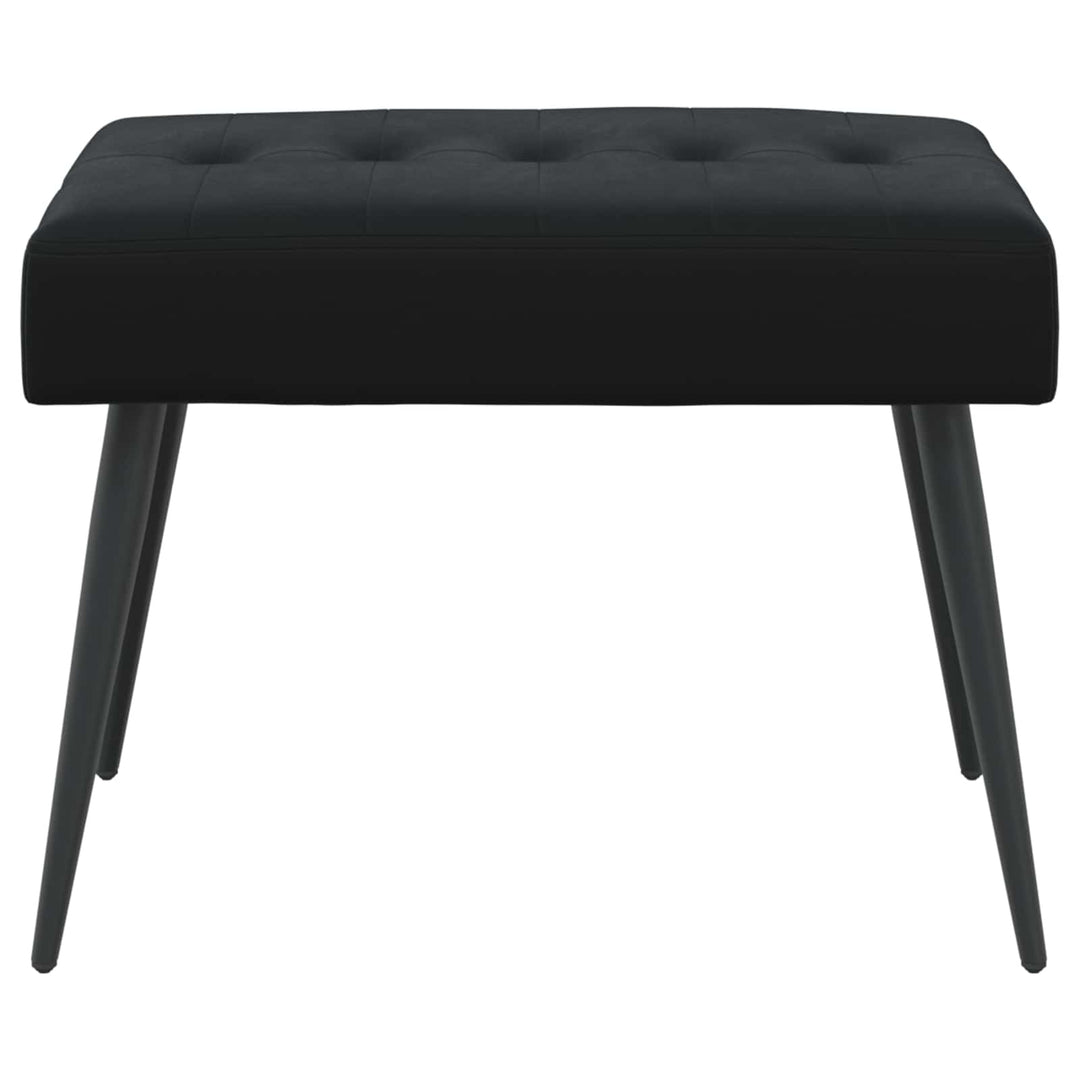 Bænk med knap tufting Sort 60 x 40 x 45 cm Velour