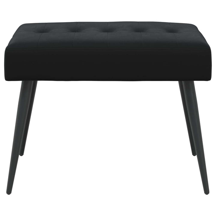 Bænk med knap tufting Sort 60 x 40 x 45 cm Velour