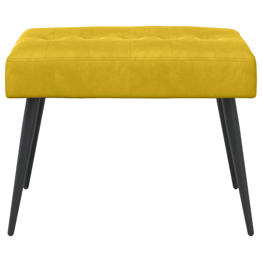 Bænk med knap tufting Gul 60 x 40 x 45 cm Velour