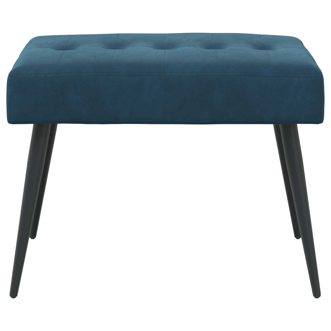 Bænk med knap tufting Blå 60 x 40 x 45 cm Fløjl