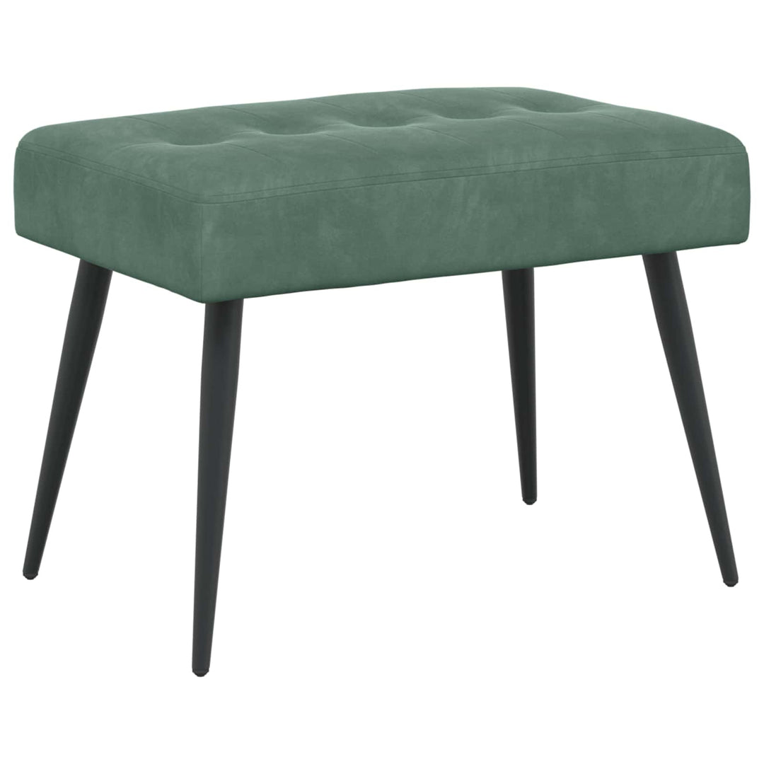 Bænk med knap tufting Havgrøn 60 x 40 x 45 cm Velour