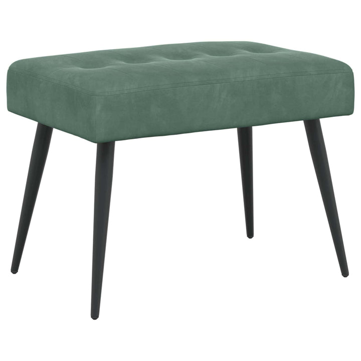 Bænk med knap tufting Havgrøn 60 x 40 x 45 cm Velour