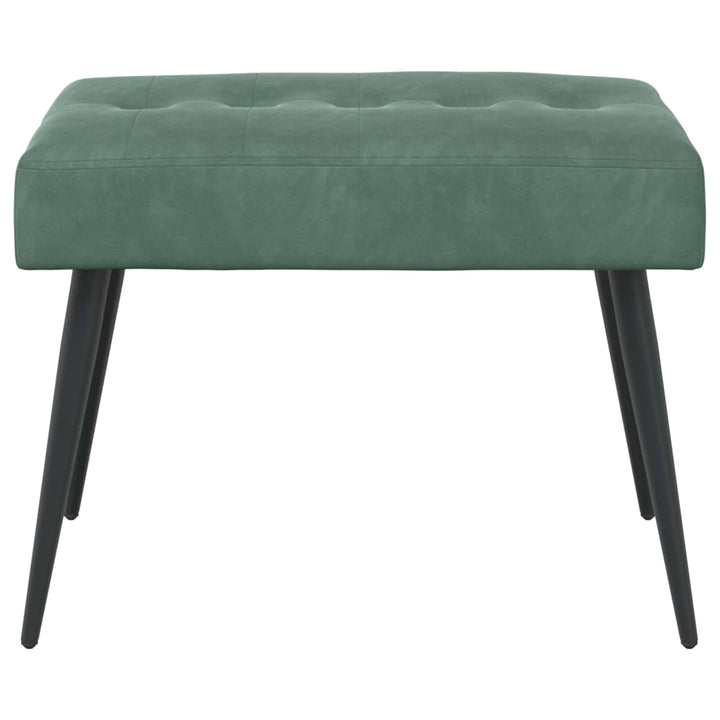 Bænk med knap tufting Havgrøn 60 x 40 x 45 cm Velour