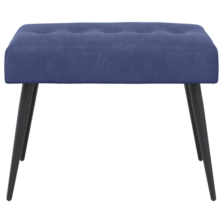 Bænk med knap tufting Politi blå 60 x 40 x 45 cm Velour