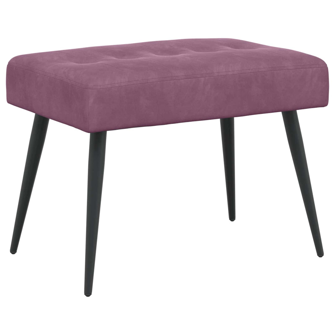 Bænk med knap tufting Lilla 60 x 40 x 45 cm Velour