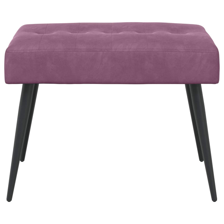 Bænk med knap tufting Lilla 60 x 40 x 45 cm Velour