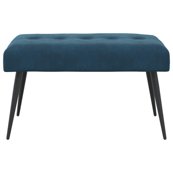 Bænk med knap tufting Blå 80 x 40 x 46 cm Velour