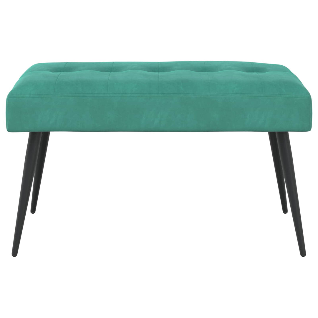 Bænk med knap tufting Turkis 80 x 40 x 46 cm Velour