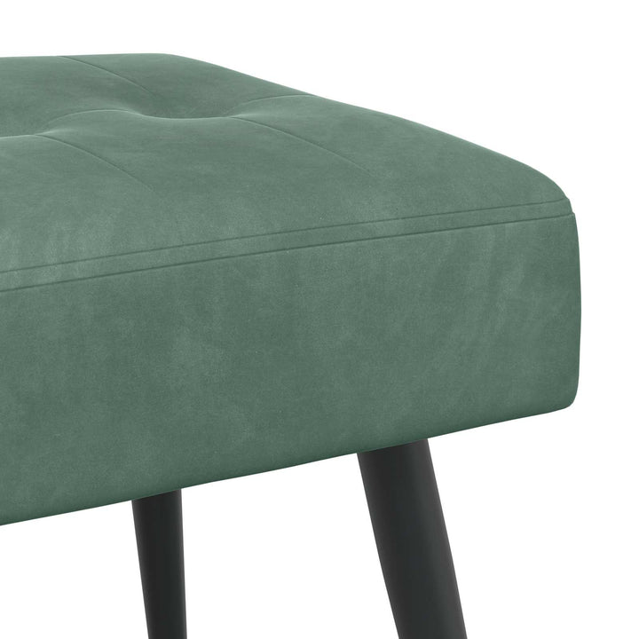 Bænk med knap tufting Havgrøn 80 x 40 x 46 cm Velour