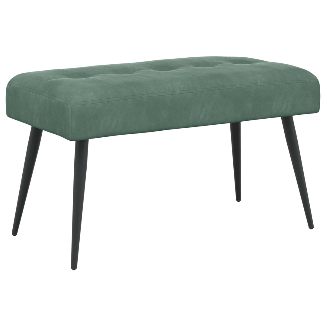 Bænk med knap tufting Havgrøn 80 x 40 x 46 cm Velour