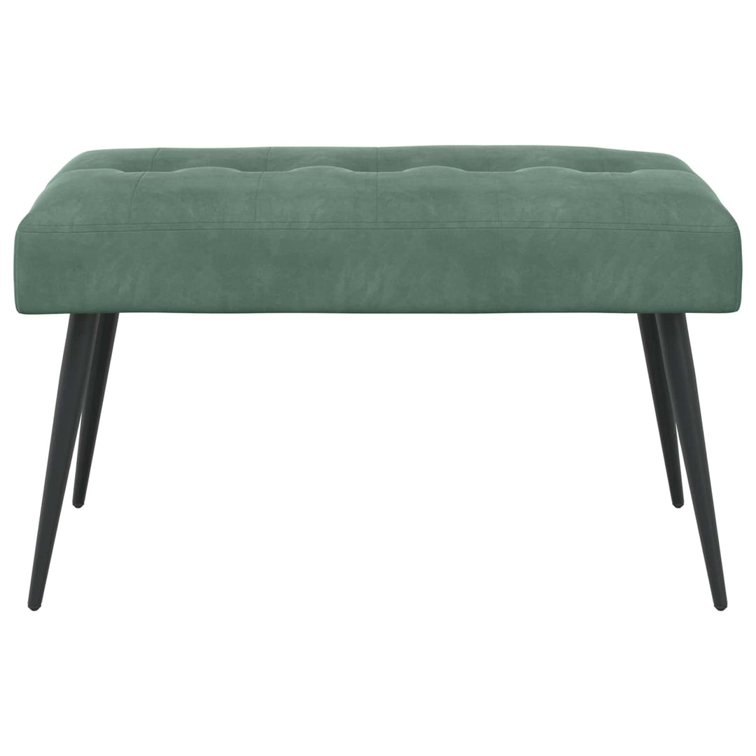 Bænk med knap tufting Havgrøn 80 x 40 x 46 cm Velour