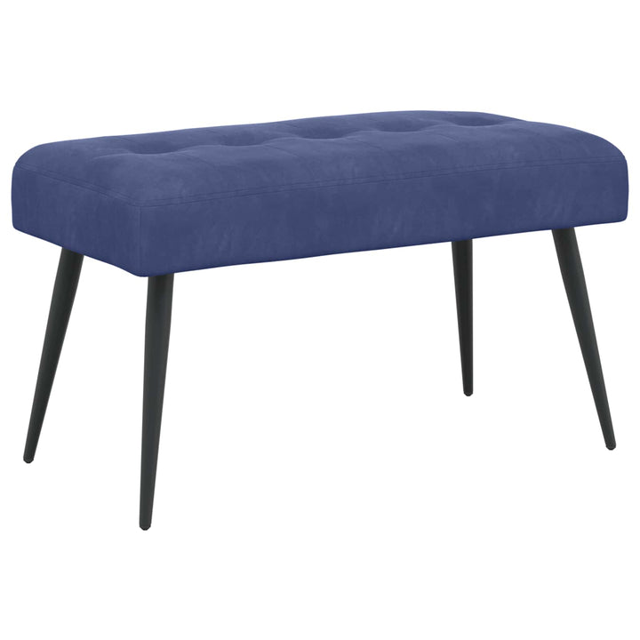 Bænk med knap tufting Politi blå 80 x 40 x 46 cm Velour