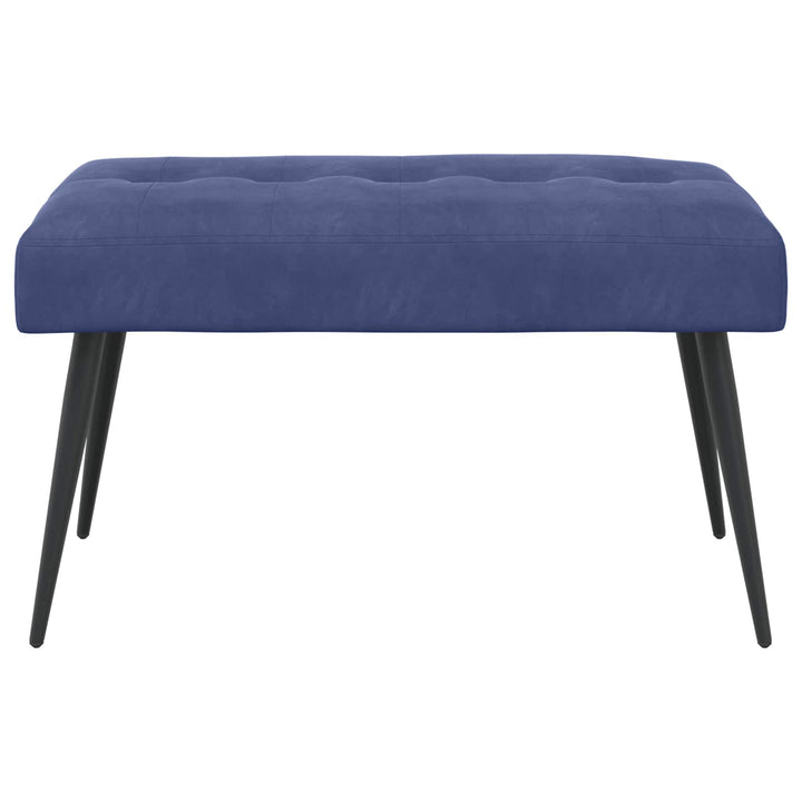 Bænk med knap tufting Politi blå 80 x 40 x 46 cm Velour