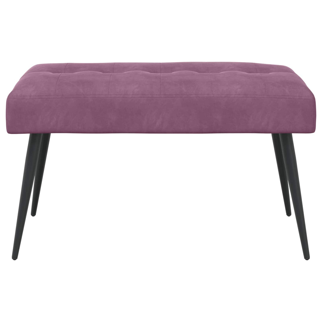 Bænk med knap tufting Lilla 80 x 40 x 46 cm Velour
