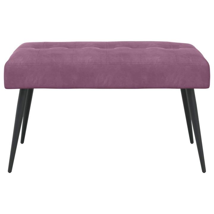 Bænk med knap tufting Lilla 80 x 40 x 46 cm Velour