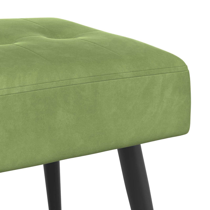 Bænk med knap tufting Lys grøn 110 x 40 x 46 cm Velour