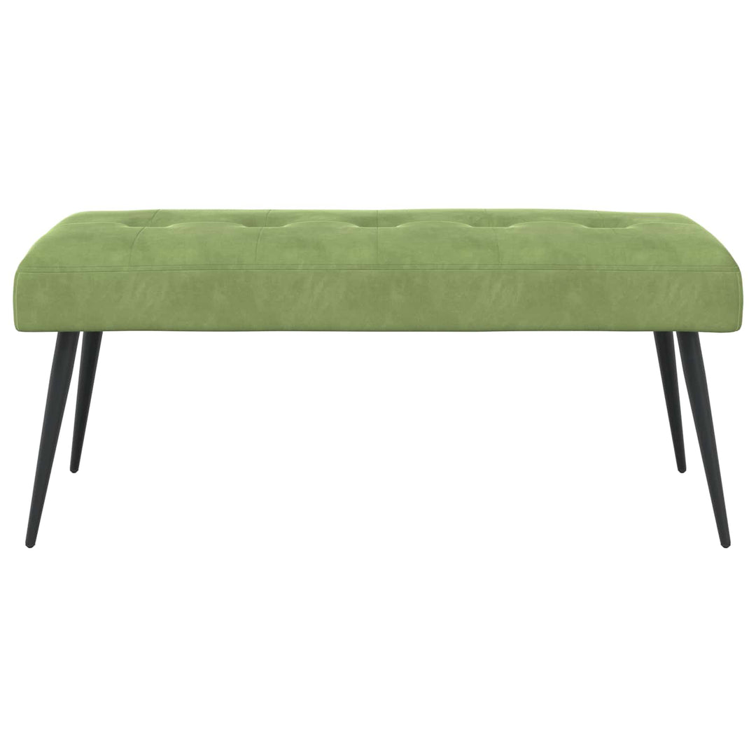 Bænk med knap tufting Lys grøn 110 x 40 x 46 cm Velour