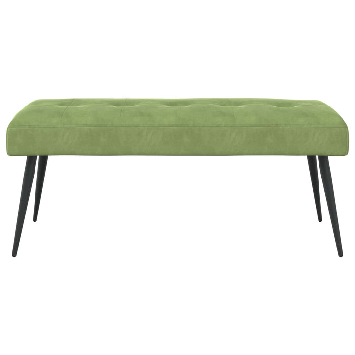 Bænk med knap tufting Lys grøn 110 x 40 x 46 cm Velour