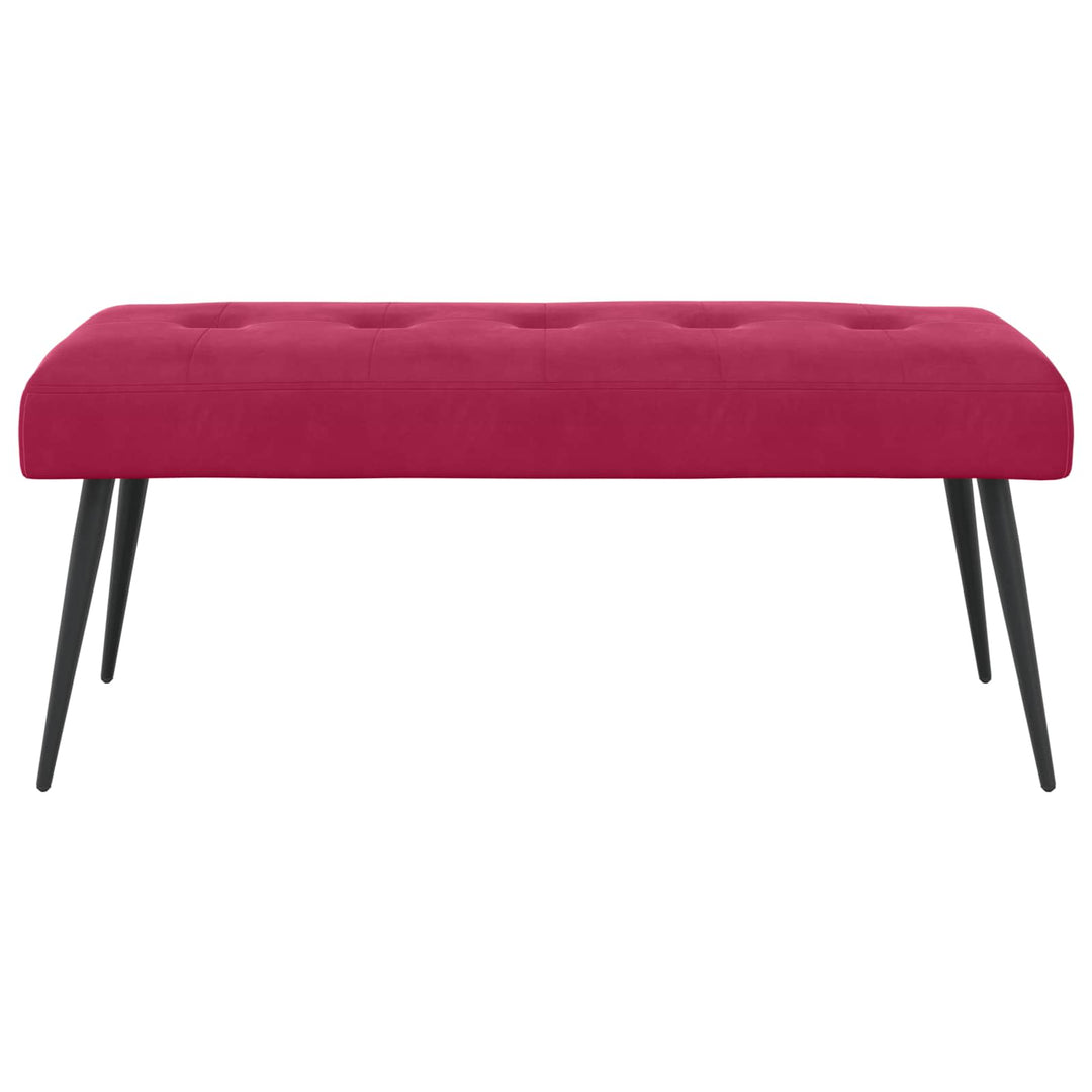 Bænk med knap tufting Vinrød 110 x 40 x 46 cm Velour