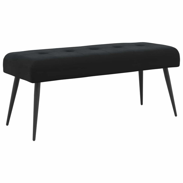 Bænk med knap tufting Sort 110 x 40 x 46 cm Velour