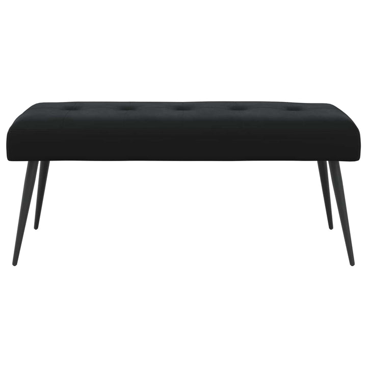 Bænk med knap tufting Sort 110 x 40 x 46 cm Velour