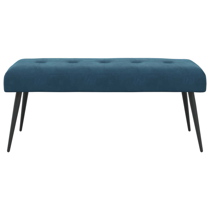 Bænk med knap tufting Blå 110 x 40 x 46 cm Velour