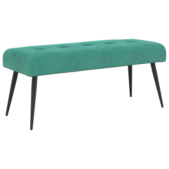 Bænk med knap tufting Turkis 110 x 40 x 46 cm Velour