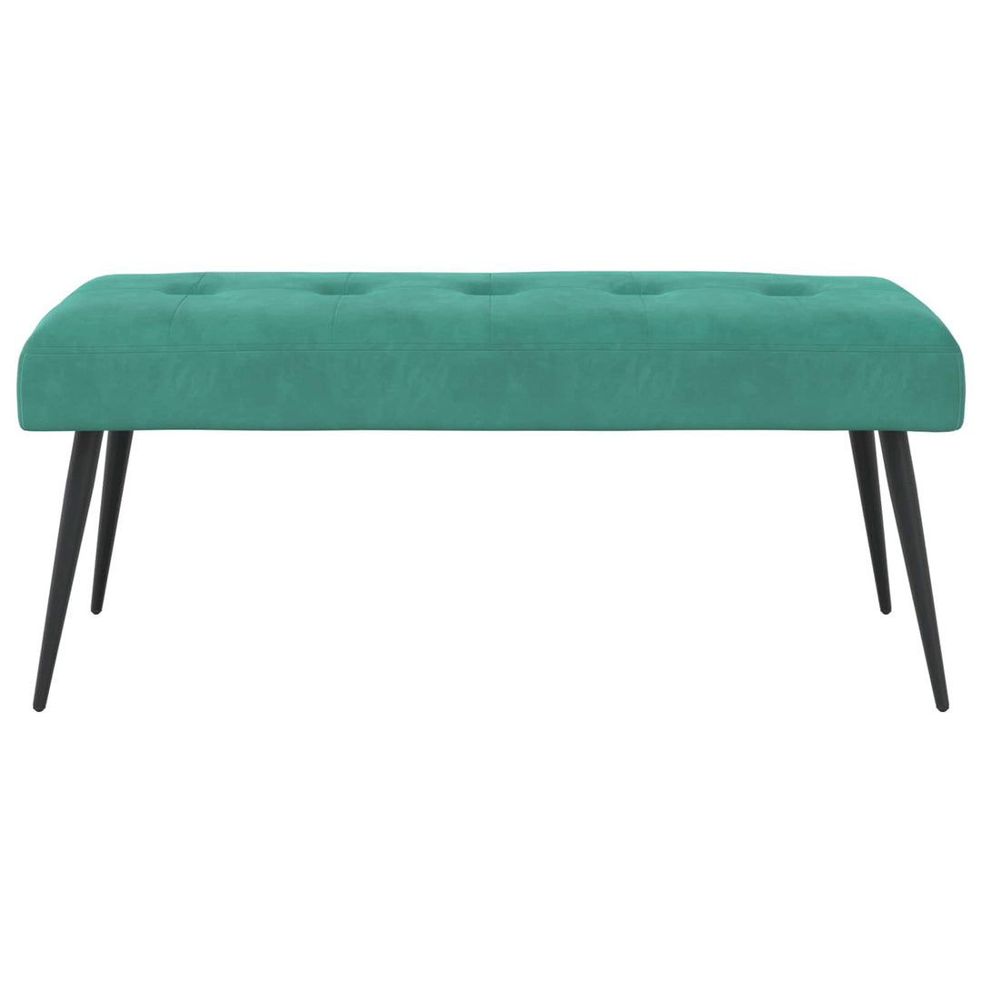 Bænk med knap tufting Turkis 110 x 40 x 46 cm Velour