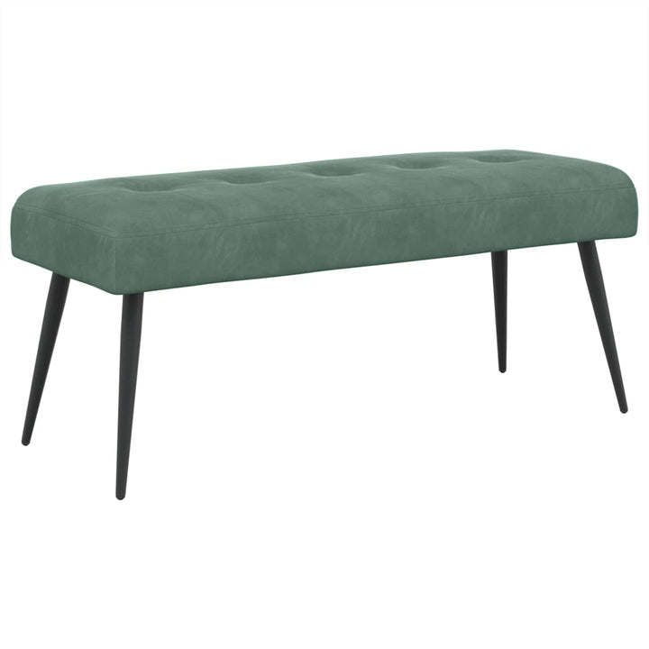 Bænk med knap tufting Havgrøn 110 x 40 x 46 cm Velour