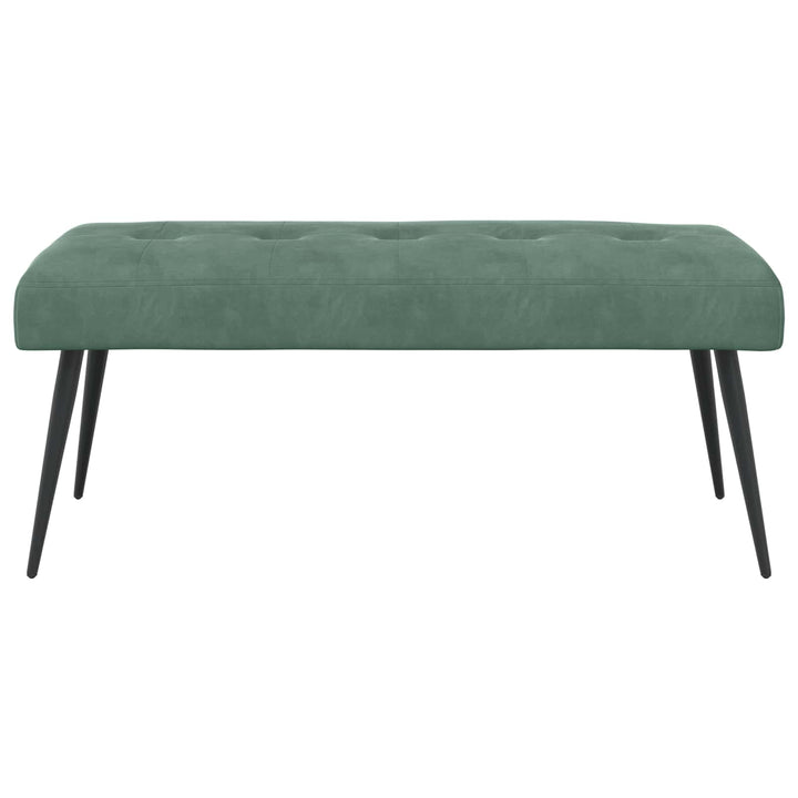 Bænk med knap tufting Havgrøn 110 x 40 x 46 cm Velour