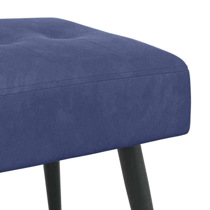Bænk med knap tufting Politi blå 110 x 40 x 46 cm Fløjl