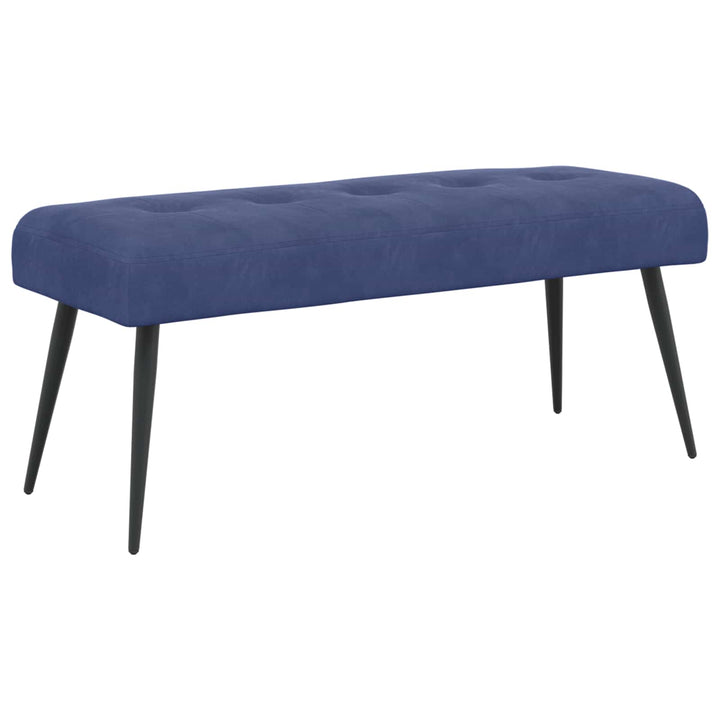 Bænk med knap tufting Politi blå 110 x 40 x 46 cm Velour