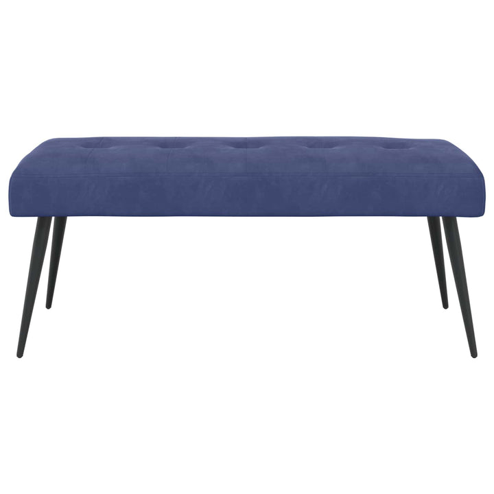 Bænk med knap tufting Politi blå 110 x 40 x 46 cm Velour