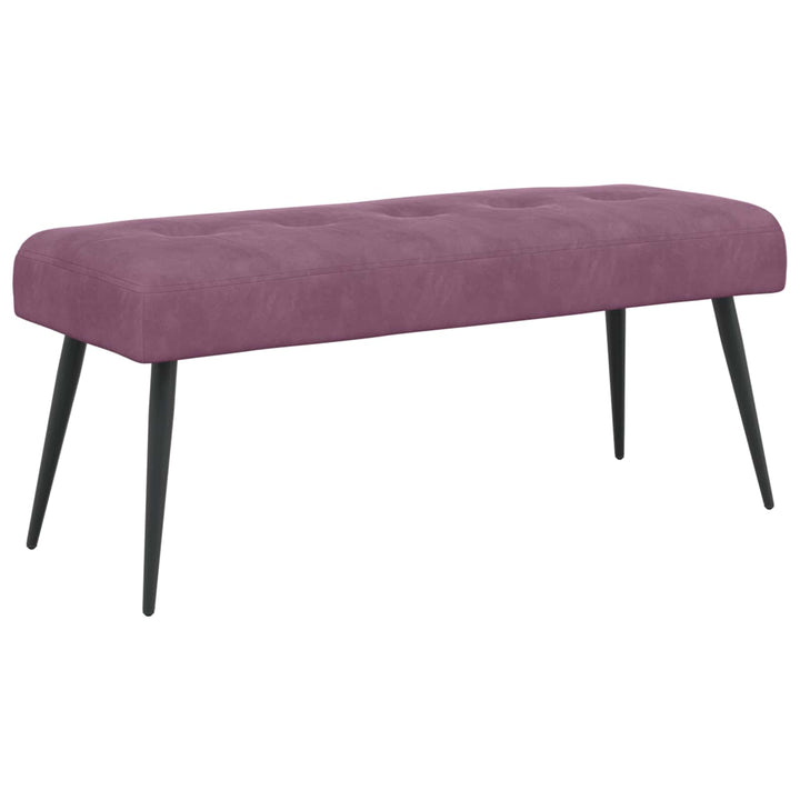 Bænk med knap tufting Lilla 110 x 40 x 46 cm Velour