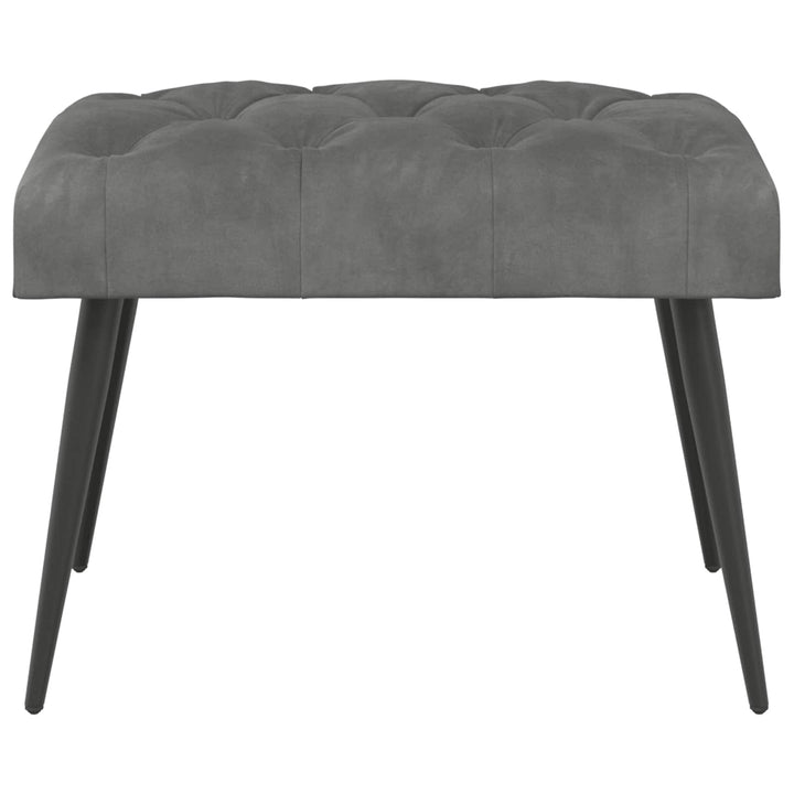 Bænk med knap tufting Mørkegrå 60 x 40 x 45 cm Fløjl