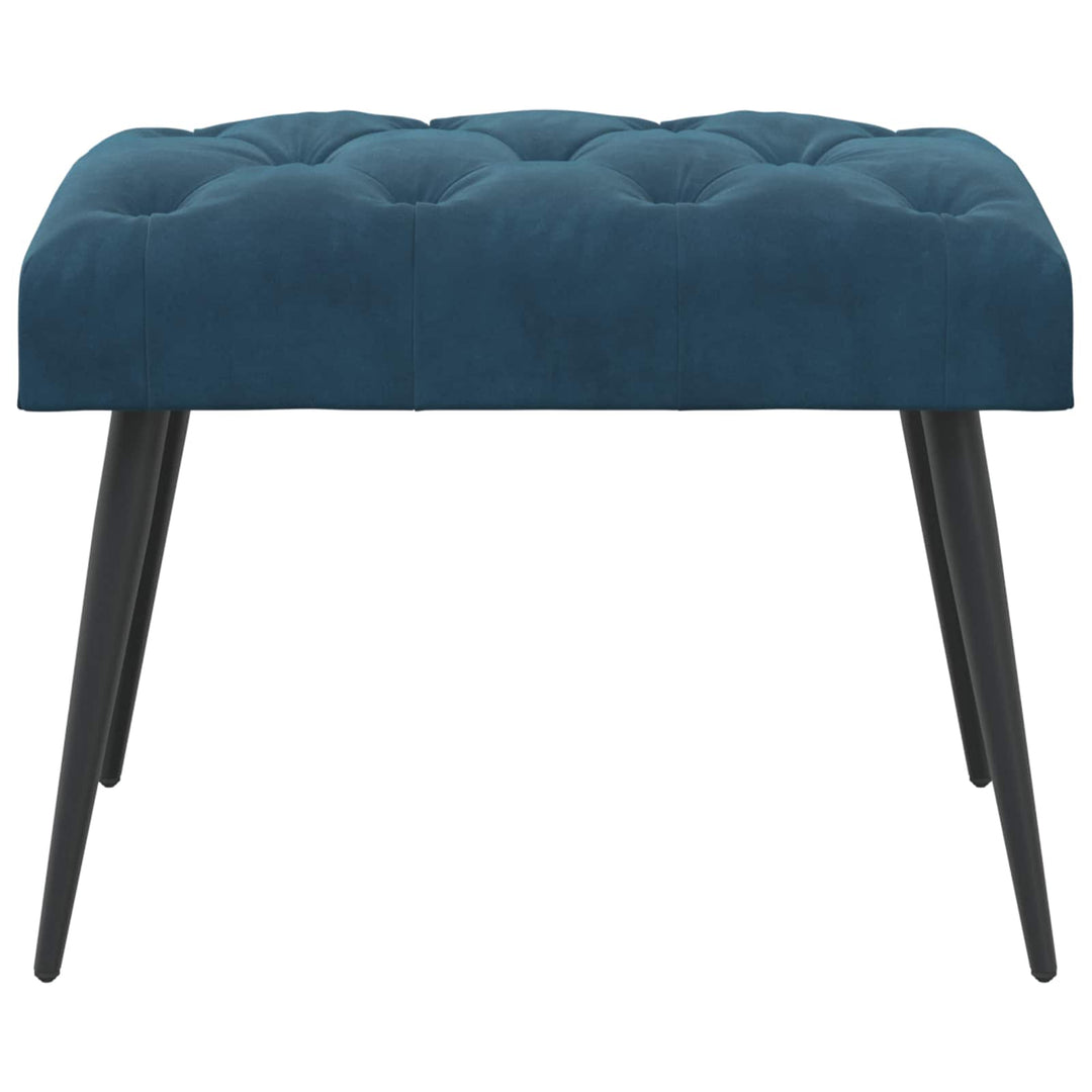 Bænk med knap tufting Blå 60 x 40 x 45 cm Fløjl